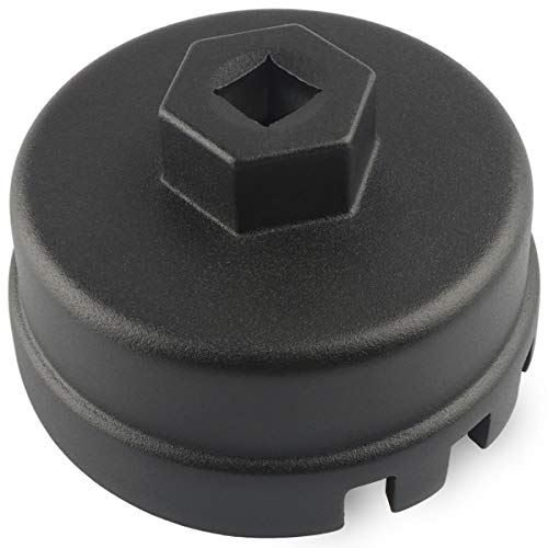 Oil Filter Wrench, Oil Filter Housing Cap Removal Tool 64MM 14 Flute, Compatible with Toyota, Lexus, Scion 1.8L 4 Cylinder - Corolla, Matrix, Prius, Prius Plug-In, Prius Prime, Prius V, CT200h, iM, xD