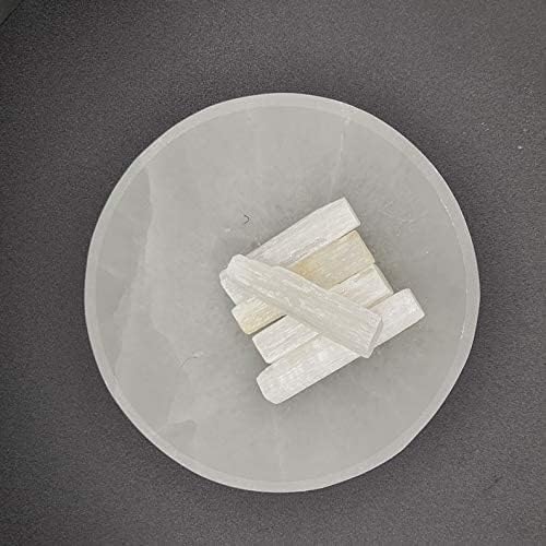 Selenite Round Bowl 10 cm Crystal Bowl, Perfect for Home Decoration, Selenite Crystal Bowl