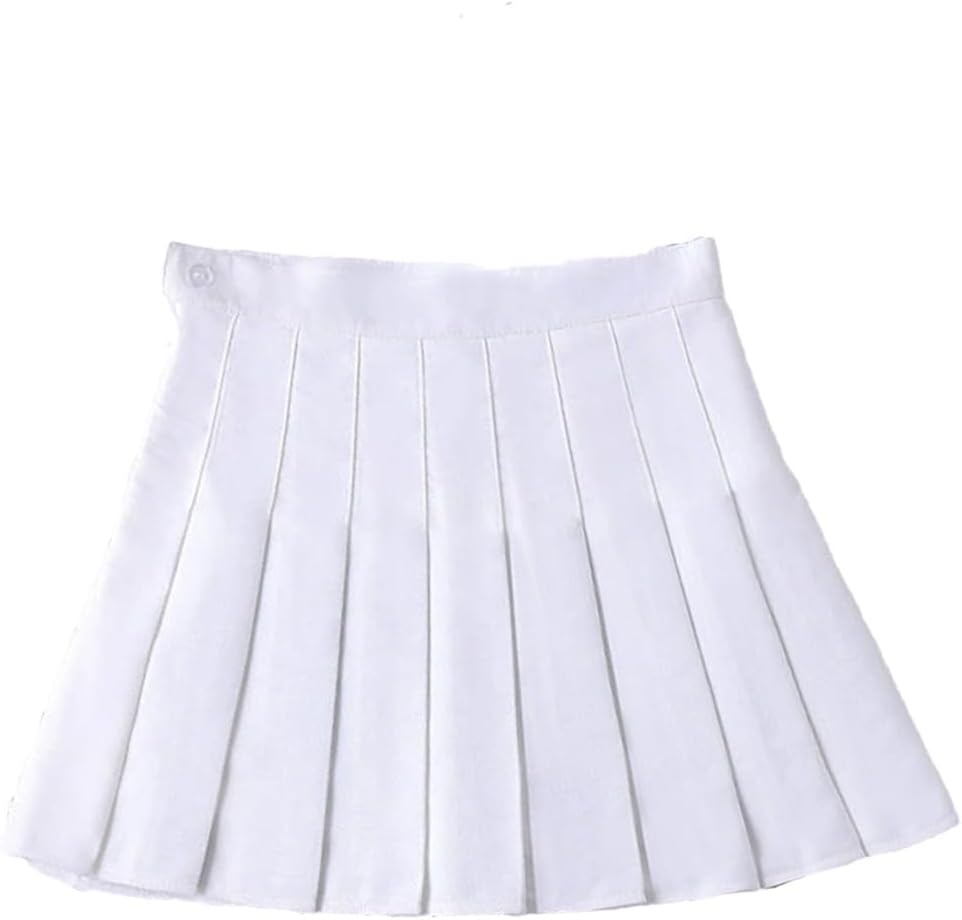Black Pleated High-Waisted Short Mini A-Line Summer Skirt for Women