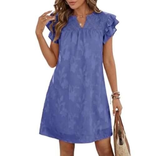 Robe d'été raffinée à fleurs burnout et détails volants délicats