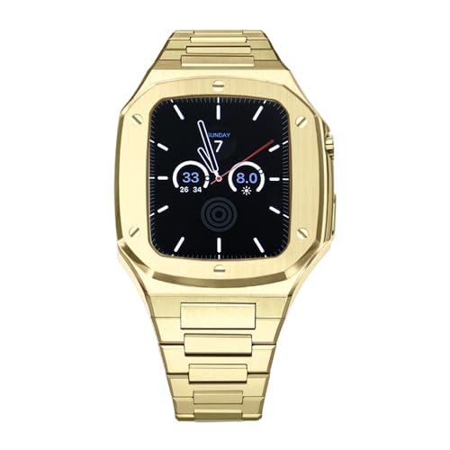 Bracelet Apple Watch 45mm acier inoxydable kit de modification boîtier métal