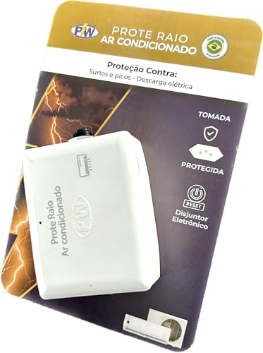PW Prote Raio Ar Condionado Com Disjuntor Eletrônico bivolt, bege, Game Protector