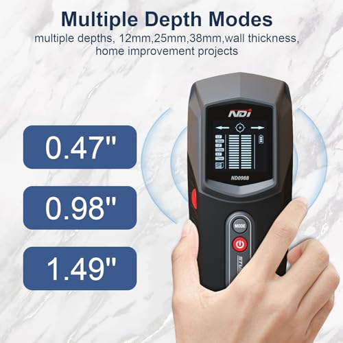 NDI ND0988 Stud Detector – Precise Wall Scanner for Wood Stud Detection with Multiple Depth Modes, Backlit LCD Display, and Audio Alerts – Ideal for Home Renovations and Installation Projects by NDI - Image 2