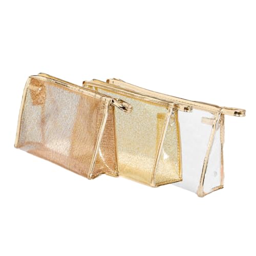 Trousse de maquillage chic en TPU lot de 3 pièces finition haute résistance