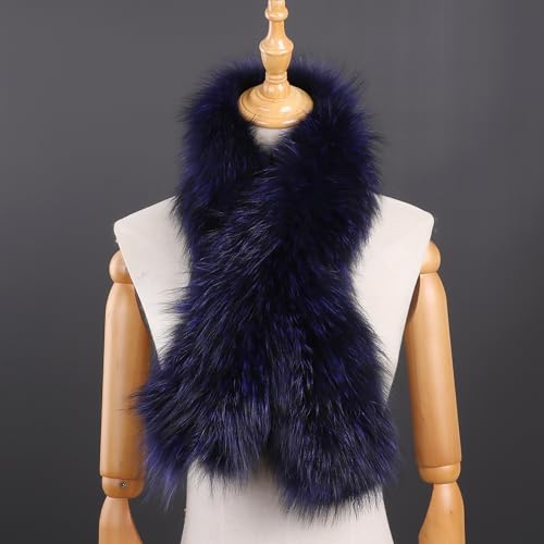 Women's Genuine Fox Fur Knitted Scarf, Cold Weather Winter Scarves, Luxury Neck Warmer4
