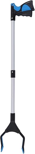 Miniatura 7 de Agarrador de basura Aleación de aluminio Material ABS Diseño plegable Grabber Herramienta de recogida ligero portátil azul negro ahorro de mano de