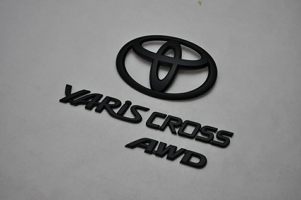 ヤリスクロス ４wd ガソリン車 Mxpb15 ピアノブラックエンブレム リア４点ｓｅｔ 純正 メッキ 艶消し