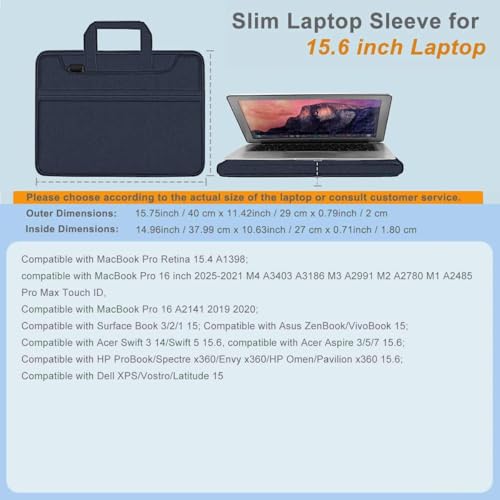 Image of Universal Laptop Shoulder Bag 13-17.3 Inch Shockproof Computer Bag with Multi-Pockets & Adjustable Strap