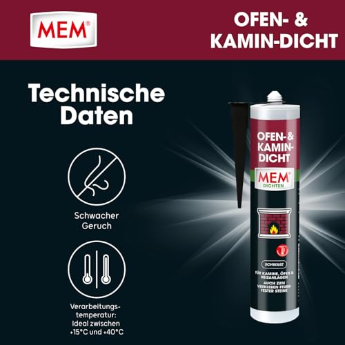 MEM Ofen & Kamin-Dicht - 310 ml Kartusche – Ansicht 3
