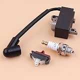 SAISEA Kit de Interruptor de Parada de Chispa de Vela de Bobina de Encendido Apto for Husqvarna 235R 232L 235R 240L 240RJ 227L 227R 225R 225L desbrozadora