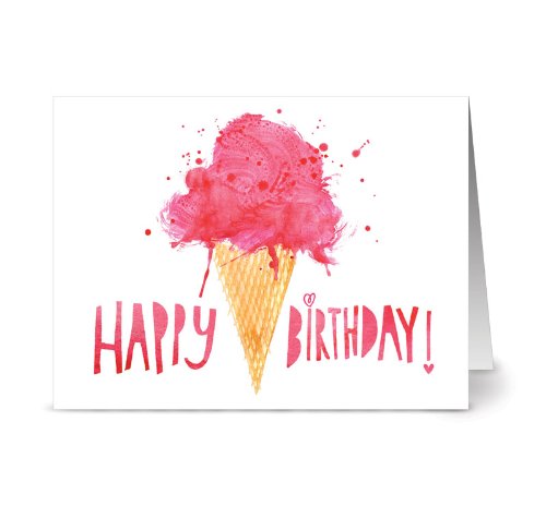 Note Card Cafe Happy Birthday Card With Envelopes | 72 Pack | Blank Inside, Glossy Finish | Perfectly Painted Birthday Designs | Bulk Set For Greeting Cards, Occasions, Birthdays #TOP2