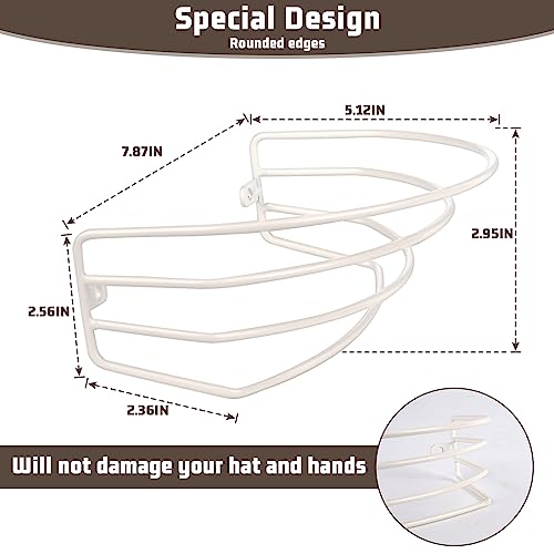 Fikoksol 2 Pack Hat Rack for Baseball Caps, Wall Mounted & Adhesive Hat Organizer, Metal Hat Rack Holder Storage Holds Up to 30 Caps for Narrow Wall Door Closet Organizers and Storage Space Saver — view 3