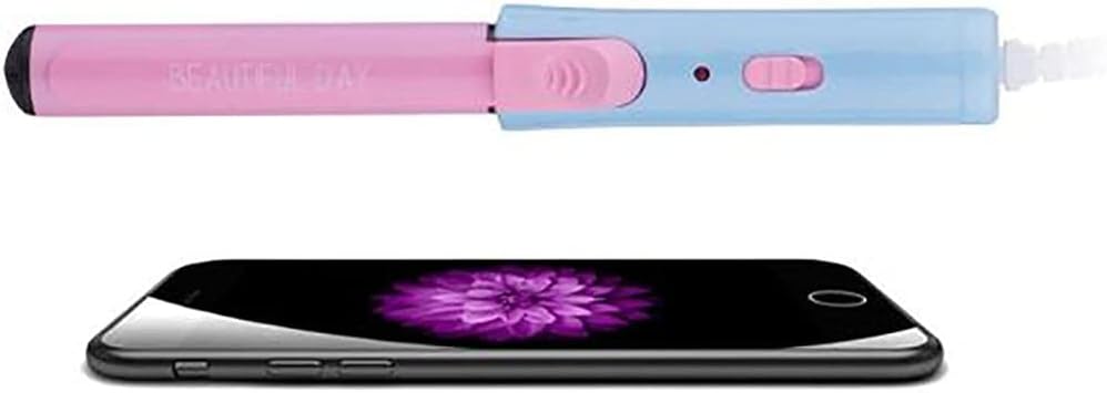 Curling Wand, Curling Tongs, Ceramic Mini Curling Wand, Air Bangs Electric Wand, Pear-Shaped Wavy Curling Curling Iron-Pink for Hair Styling Hair Stra