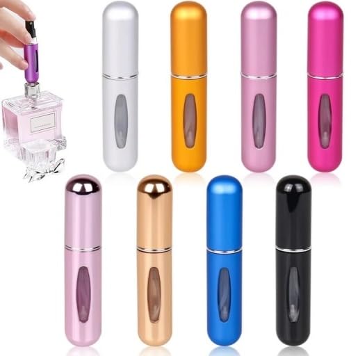 Perfume Refill Bottle, Easy To Refill & Carry Pocket Size Aluminium Glass Empty Bottle - 5ML (Pack of 3)-image-43