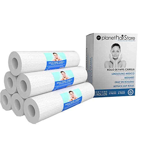 Rollo Papel Camilla 2 capas 70 metrosx60cms.(6 Rollos).Color Blanco. Salones de Belleza Clínicas de Fisioterapia como Papel Camilla Masaje Consulta Médica