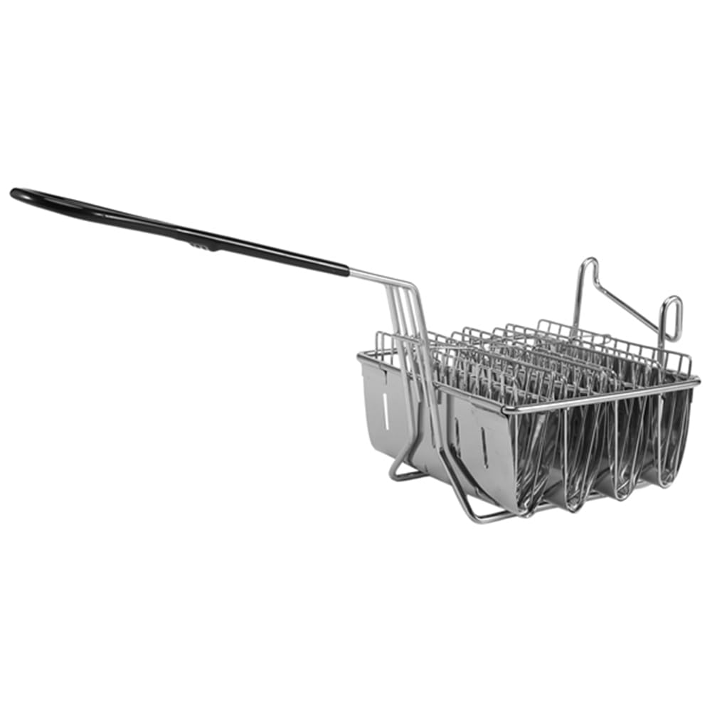 Cesto per Friggitrice da 2 Pezzi, Friggitrice per Conchiglie di, Contiene 8 Conchiglie Cestello Porta per Friggitrice Profonda con Impugnatura