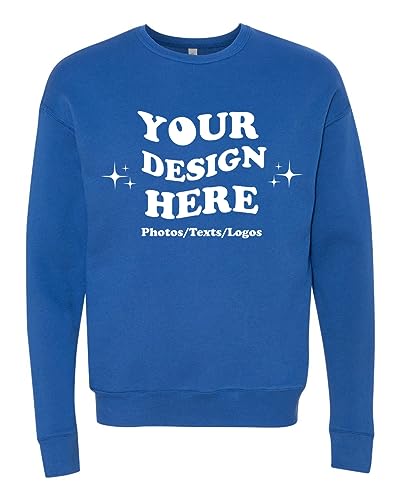 INK STITCH Unisex 3945 Bella Canvas Custom Printing Logo Texts Sponge Fleece Crewneck Sweatshirts