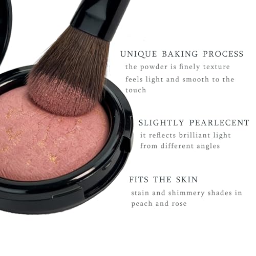 Image of Single Baked Blush Shimmer Powder for Cheeks Radiant Pink Blushes Makeup-01 | Glowy Illuminating Blush Makeup Blendable Shimmer Finish Blusher, Lightweight Natural Glow for Women Everyday Looks