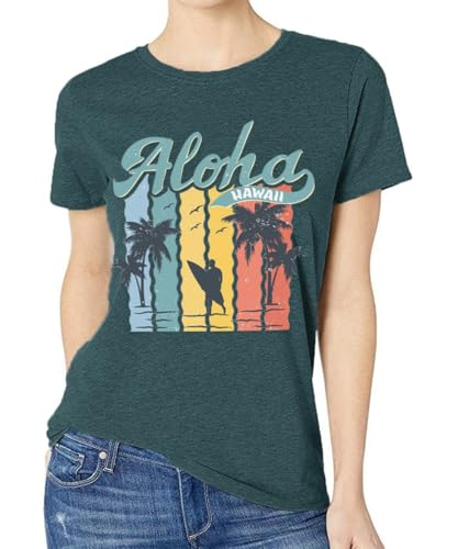 Image of Vacay Mode T Shirts for Women Summer Beach Hawaii Vacation Short Sleeve Tops Holiday Cruise Getaway T Shirts