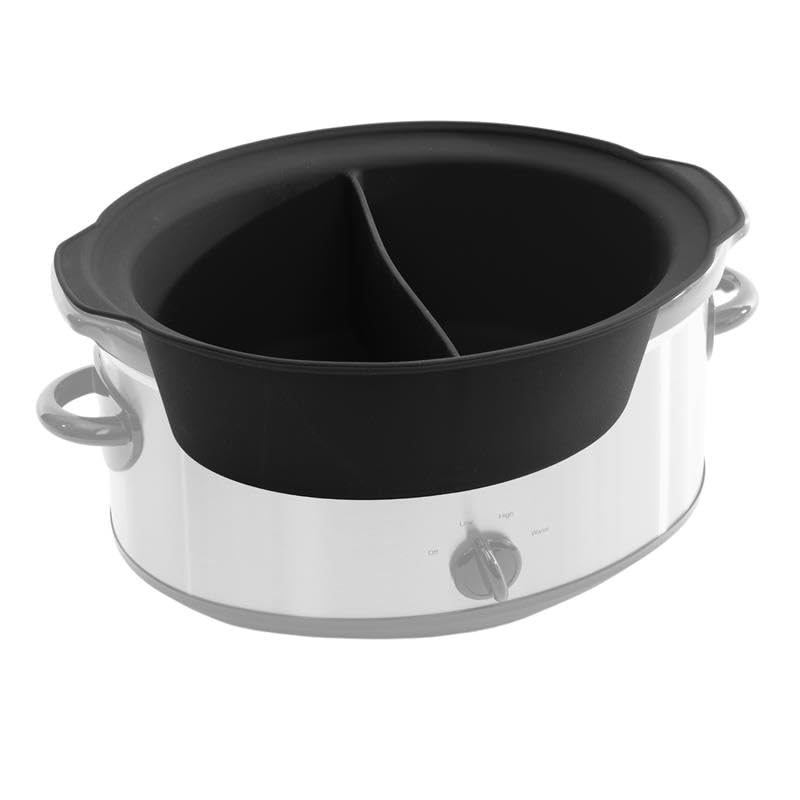 A-to-Z Supply 289-CPL2 Silicone Slow Cooker Divided Liner Insert, Cook Two Things at Once...
