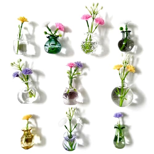 Mini jarrones magnéticos para refrigerador: soluciona la falta de espacio con flores de vidrio 2