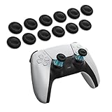 12-Pack Black Joystick Replacement Caps Compatible with PS4/PS5 - Non-Slip, Anti-Glue, Fingerprint-Proof Compatible with for Someone