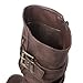 GLOBALWIN Women's Mid Calf Dress Boots Biker Motorcycle Riding Boots Women For Women Brown Size 9M