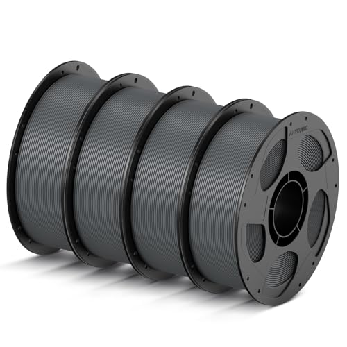 Image of ANYCUBIC High Speed 3D Printer Filament 1.75mm Bundle, Rapid PLA Filament with High Prints Quality, Dimensional Accuracy + /- 0.02mm, 1KG Reusable Spool, 4 Pack Texture Grey