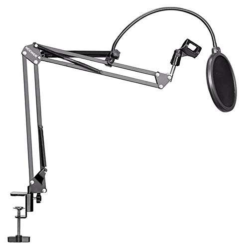 HJD Professional Cardioid Studio Condenser Mic with Adjustable Suspension Scissor Arm Stand, Shock Mount, Pop Filter & USB Connection for PC, Karaoke, Gaming, Studio Recording & Broadcasting by HJD - Image 2