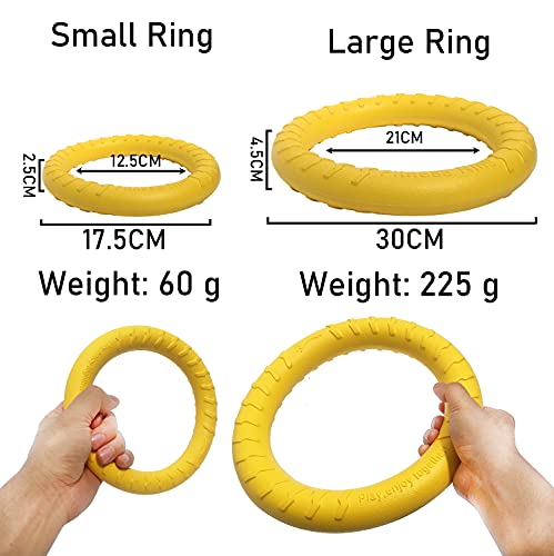 MMSGA Fitness-Ring für Hunde, Outdoor-Spiel Agility Trainingsgerät, Interaktiver Trainingsring für Kleine, Mittelgroße und Große Hunde (Gelb, 30CM)