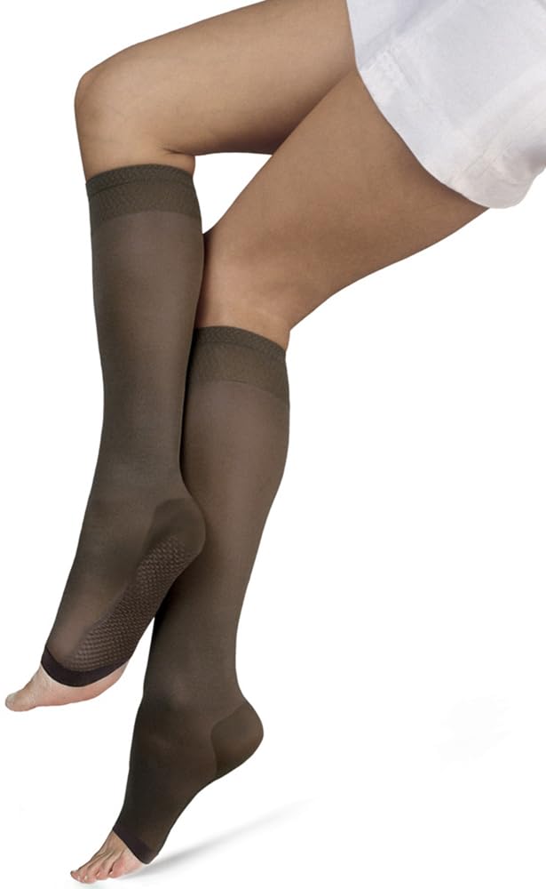 Solidea Gambaletto Unisex 140 Den Natur Comprente Relax Unisex 140 Punta Aperta Cotone Art. 0362A4 Size Xl-image