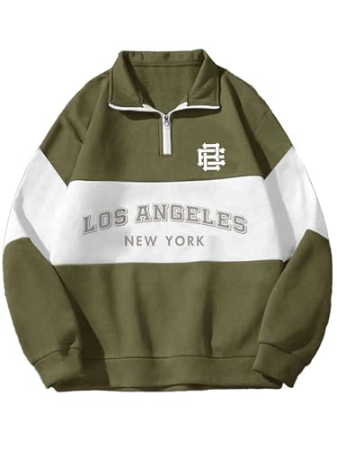 Image of Noble Monk Men's Baggy Fit Sweatshirt | Drop Shoulder Oversized Sweatshirt | Long Sleeve Zip with Collared Sweatshirts for Men's