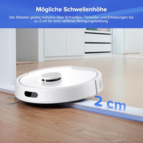 roborock Q7 L5+ Set Saugroboter mit Automatischer Staubentleerung, Dual Anti-Tangle System, 8.000 Pa Saugkraft, Elektronischer Wassertank, LiDAR-Navigation, Ideal für Teppiche und Tierhaar(Weiß) 6