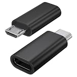 Zoye 2 Pack USB C to Micro USB Adapter - Female to Male Connector Compatible With Galaxy S7/S7 Edge, Nexus 5/6 and Micro USB Devices (Black/Black)