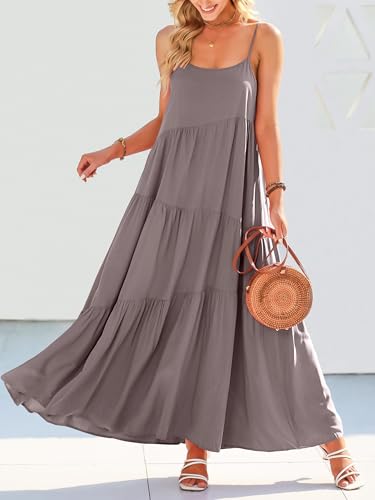 Image of ANRABESS Women Summer Casual Loose Sleeveless Sundress Spaghetti Strap Flowy Boho Linen Beach Vacation Maxi Long Dress