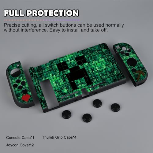 Coque Switch mince souple et dockable de couleur verte avec grips - 6