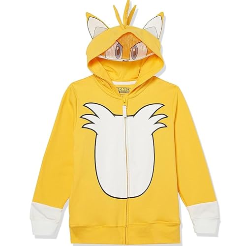 Sweat à capuche zippé Sonic chaud en polaire pour garçon idéal pour l'école et le sport