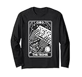 Photo Gallery scheletro tarocchi card techie mai disconnesso divertente geek gamer maglia a manica Photo Gallery scheletro tarocchi card techie mai disconnesso divertente geek gamer maglia a manica
