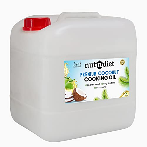 Image of nutndiet Premium Edible Coconut Oil For Cooking, CAN 15 Litre