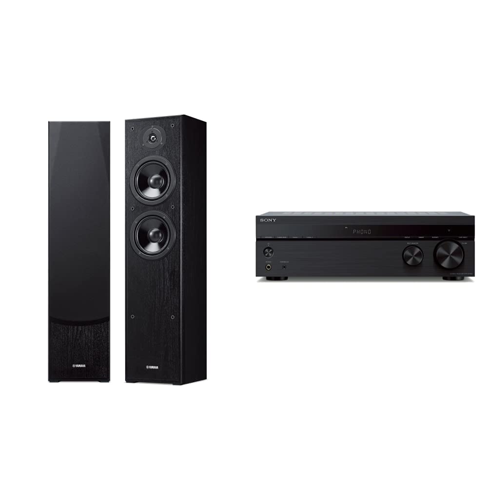 Buy Yamaha NSF51 Floorstanding Speakers Black & Sony STRDH190.CEK 2 Channel Amplifier with