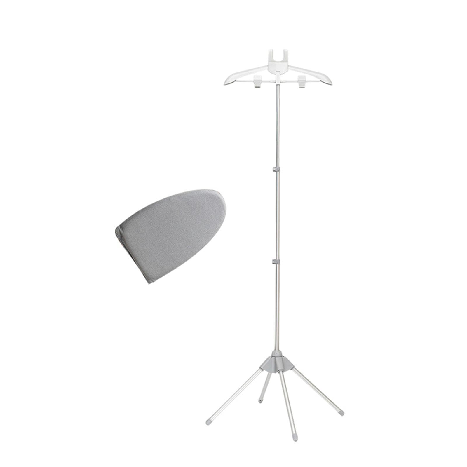 Gralara Percha de Ropa para Planchar a Soporte de Plancha de Poste de Retráctil 84-160 Cm Soporte de Máquina de Planchar Telescópico de Altu, Gris, Individual