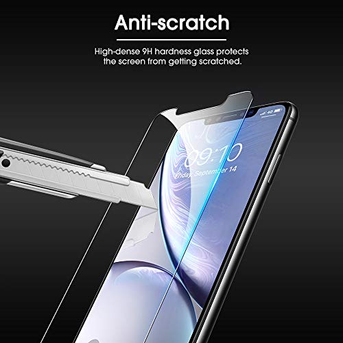 Image of OMOTON 3 Pack Designed for iPhone 11 and iPhone XR Screen Protector (6.1 inch), Enhanced Tempered Glass Protection, Case Friendly Anti Scratch Bubble Free Ultra Resistant