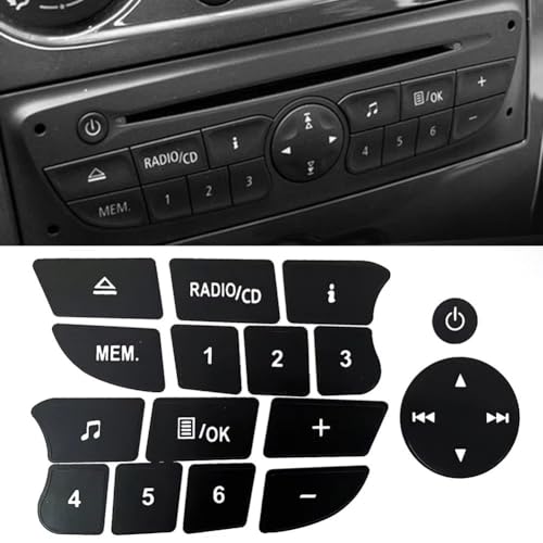 Autocollants boutons audio Clio Megane 2010 commande radio