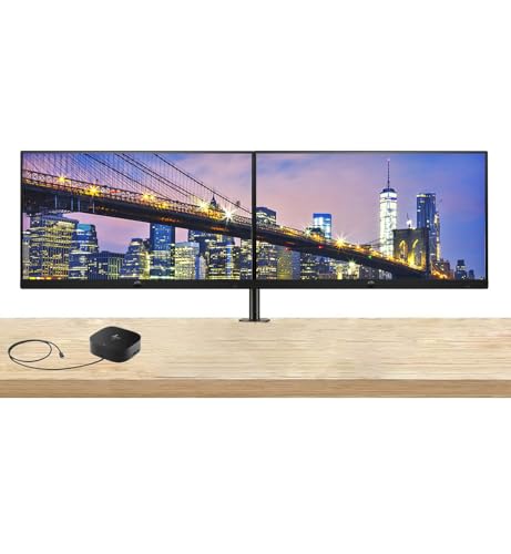 Image of HP Series 3 Pro 22-inch 322pf Full HD (1920 x 1080) LCD IPS Monitor, 2-Pack Bundled with Desk Mount Dual Monitor Stand, USB-C Multiport G5 Dock