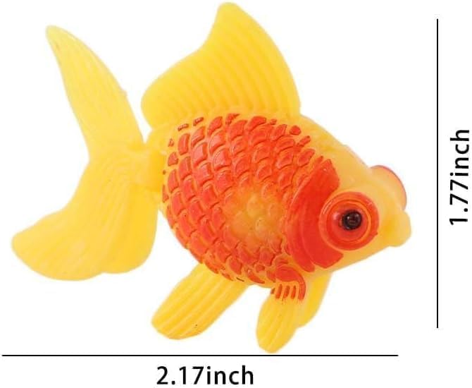 3 Pack Gold,orange Artificial Aquarium Fishes Fake Fish Plastic Fish Aquarium Moving Fishes Ornament Decoration Orange Goldfish for Aquarium Fish Tank Décor Thematic Ornaments,Décor - Image 2