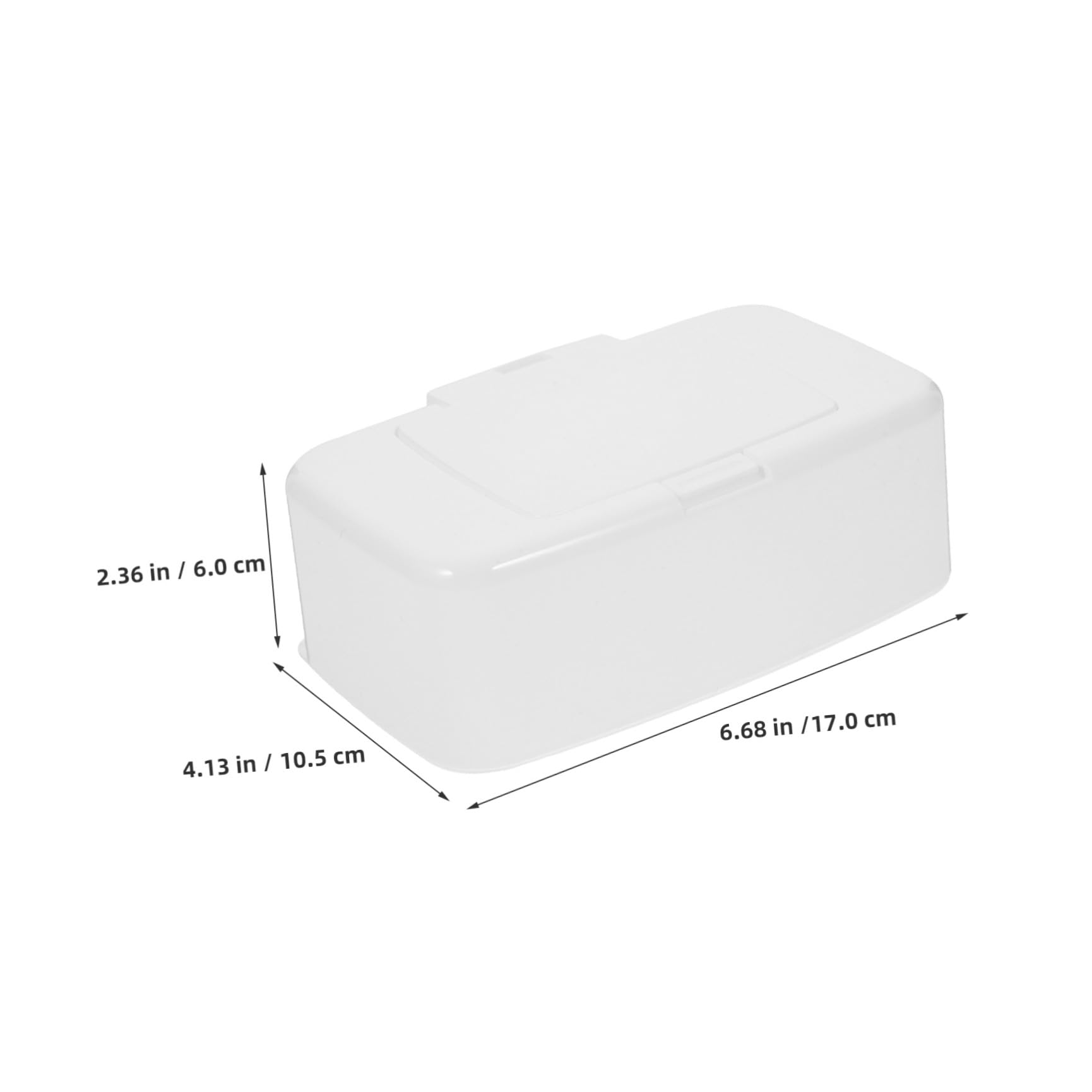 Scatola Porta Salviettine Umidificate con Coperchio, 4 Pezzi Bianco