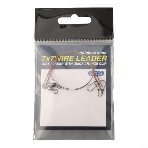 Fishing Leaders con Mosquetones y Giratorios, 2 piezas de Alambre de Acero miniatura 5