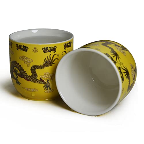 Porcelain Teapot Tea Set 1 Teapot 6 Cups,Tea Coffee Pot Kettle Ceramic Gifts Tabletop Decor (Set 10Oz Pot 3Oz Cups Dragon) #TOP3