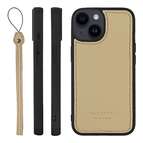 HANATORA for iPhone 14 �P�[�X �{�v ���{�� �ϏՌ� �X�}�z�P�[�X �X�}�z �X�g���b�v �t�� �V�������N�J�[�t���U�[ �M�t�g �}�O�l�b�g�Ȃ� �x�[�W�� SPGJP-14-Beige