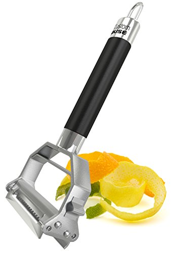 Customhouse Premium Quality Dual Julienne and Vegetable Peeler with easy-grip rubber handle